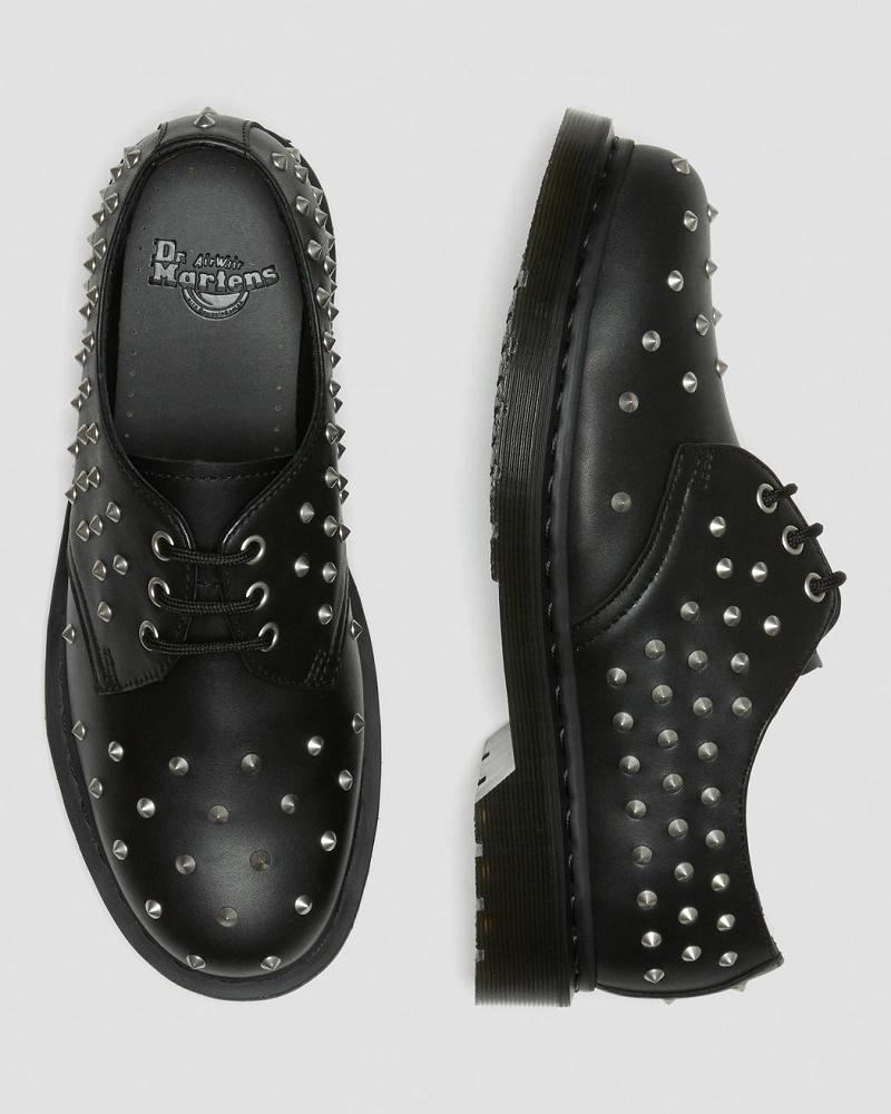 Zapatos Oxford Dr Martens 1461 Stud Wanama Cuero Hombre Negros | MX 20LIS